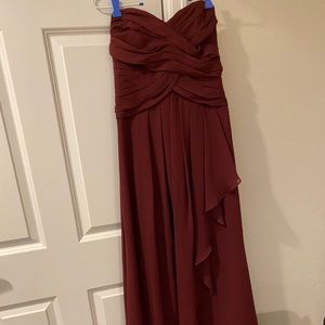 Maroon Bridesmaids Dress